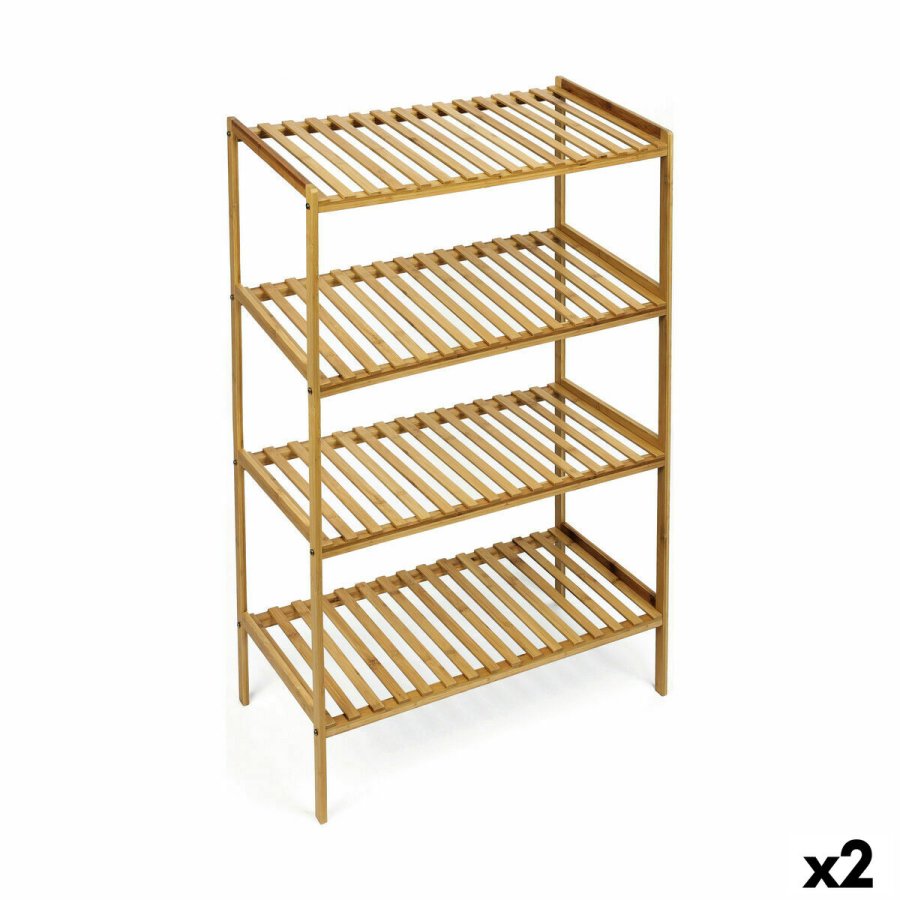 Hylder Confortime Brun 4 Hylder Bambus 70 x 35 x 100 cm (2 enheder) #1