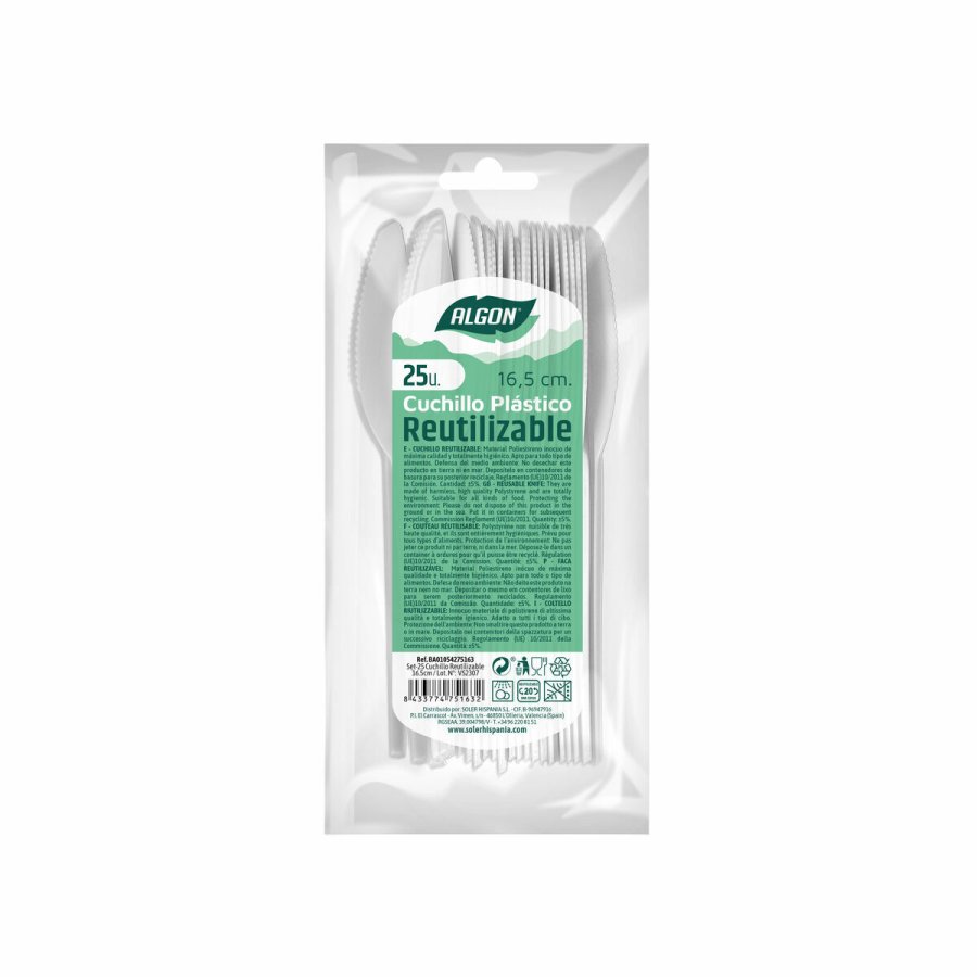 Knivst Algon Genanvendelig Hvid 36 Enheder 16,5 cm #4