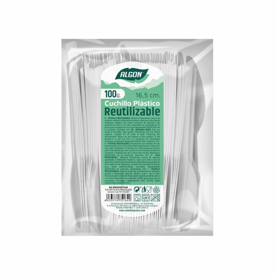 Knivst Algon Genanvendelig Hvid 20 enheder 16,5 cm #4