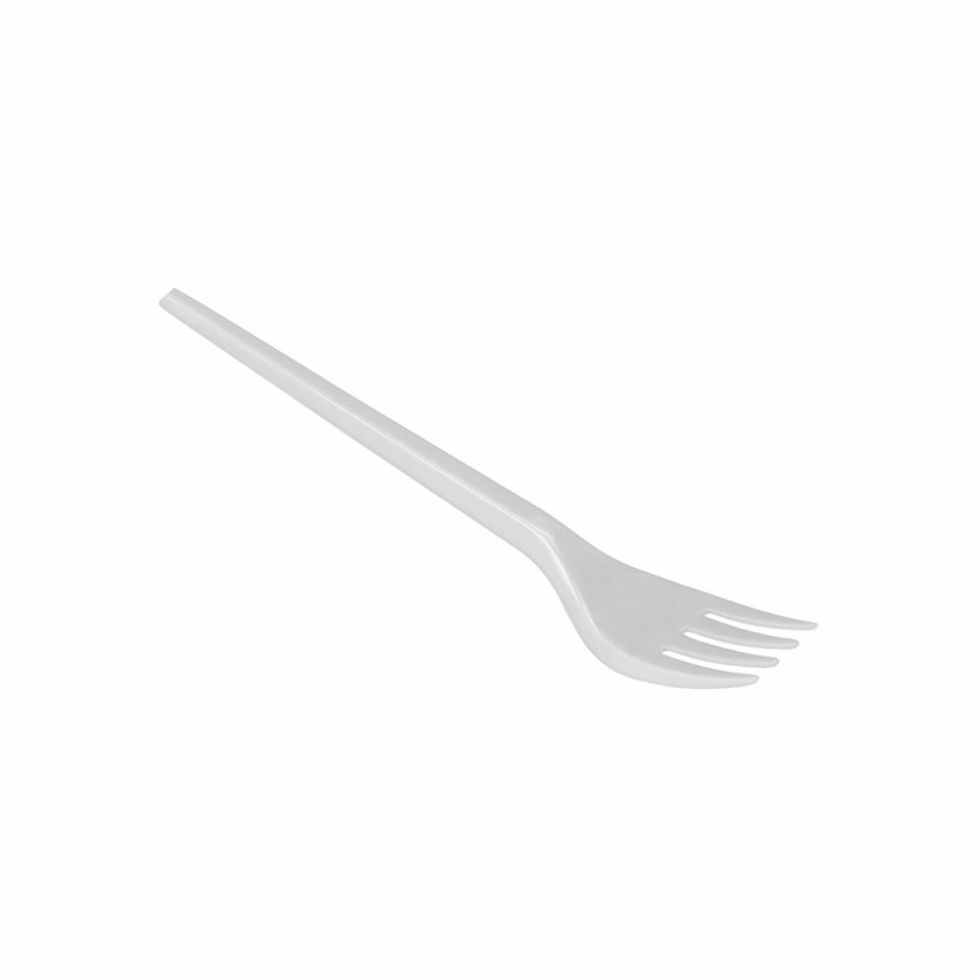 St med Gafler Algon Genanvendelig Hvid 36 Enheder 16,5 cm #7