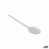 St med skeer Algon Genanvendelig Hvid 20 enheder 12,5 cm #1