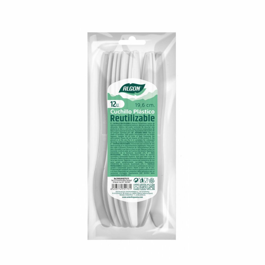 Knivst Algon Genanvendelig Hvid 36 Enheder 19,6 cm #4