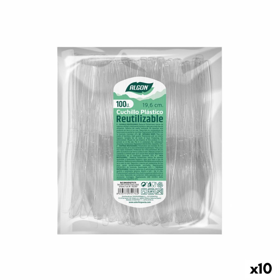 Knivst Algon Genanvendelig Hvid 10 enheder 19,6 cm #1