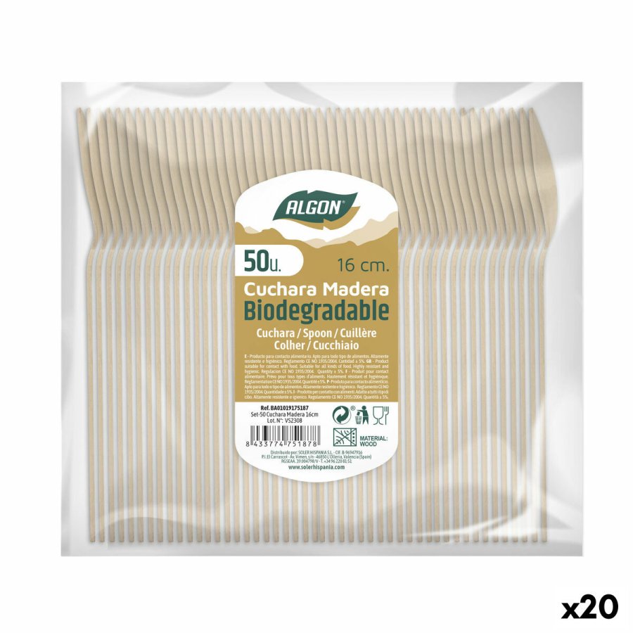 St med skeer Algon Tr 20 enheder 16 x 3 x 1 cm #1
