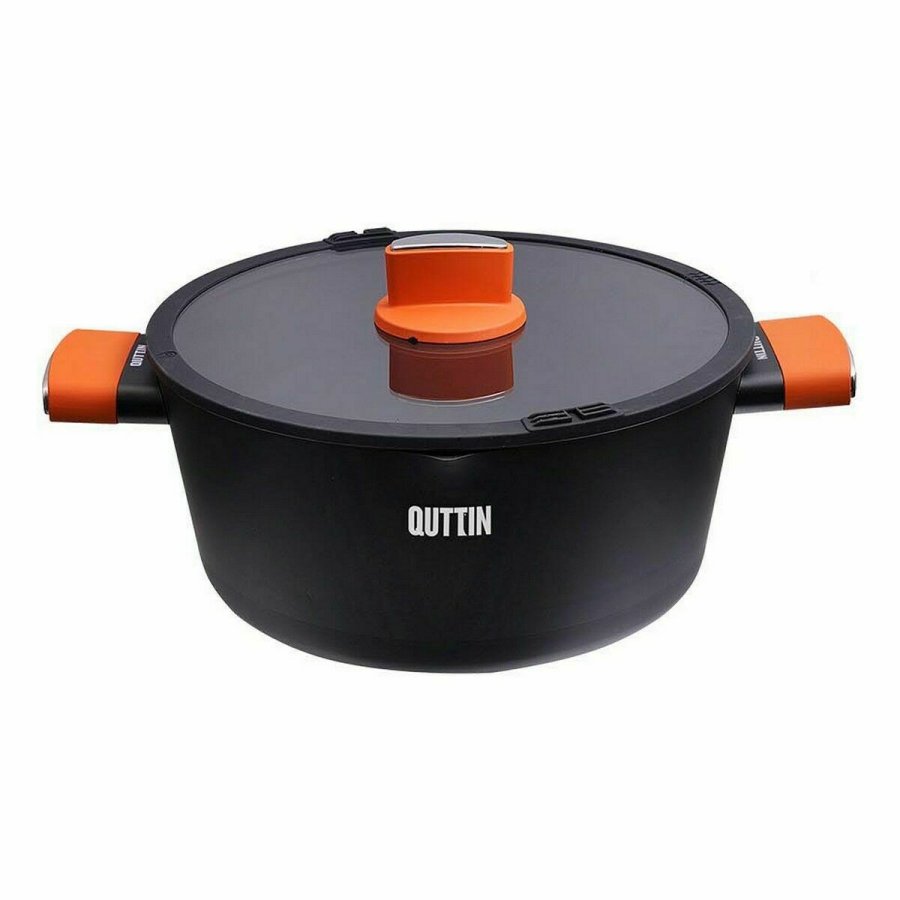 Gryde Med Glaslg Quttin Gastro Sort Orange 34,5 x 25,5 x 12 cm (6 enheder) #4