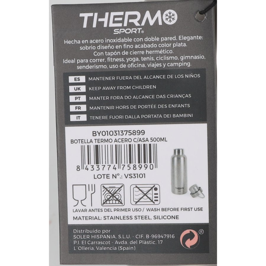 Termoflaske ThermoSport Stl 500 ml Med hndtag #7