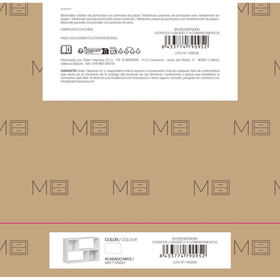 Hylder MobleKit Hvid Tr� 85 x 30 x 59 cm #4