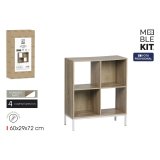 Hylder MobleKit Hvid Brun Tr� Metal 60 x 29 x 72 cm #2