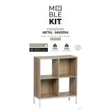 Hylder MobleKit Hvid Brun Tr� Metal 60 x 29 x 72 cm #3