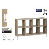Hylder MobleKit Hvid Brun Tr� Metal 118 x 29 x 72 cm #2