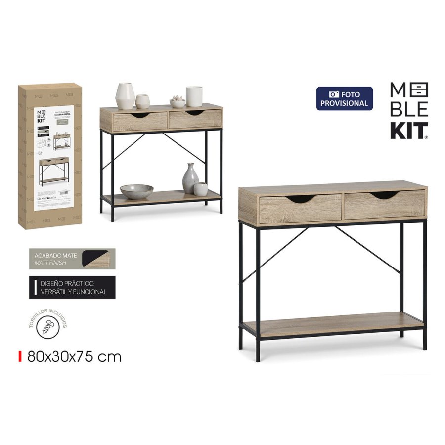 Supplerende m�bler MobleKit Brun Sort 80 x 30 x 75 cm #2