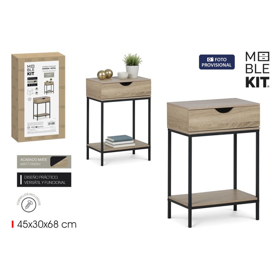 Supplerende m�bler MobleKit Brun Sort 45 x 30 x 68 cm Tr� Metal #2