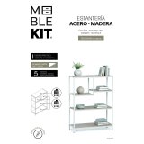 Hylder MobleKit Hvid Brun Tr� Metal 75 x 30 x 100 cm #4