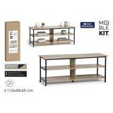 Supplerende m�bler MobleKit Brun Sort 110 x 40 x 45 cm Tr� Metal #2
