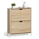 Skostativ MobleKit Hvid Brun Tr� Metal 65 x 24 x 80 cm #4