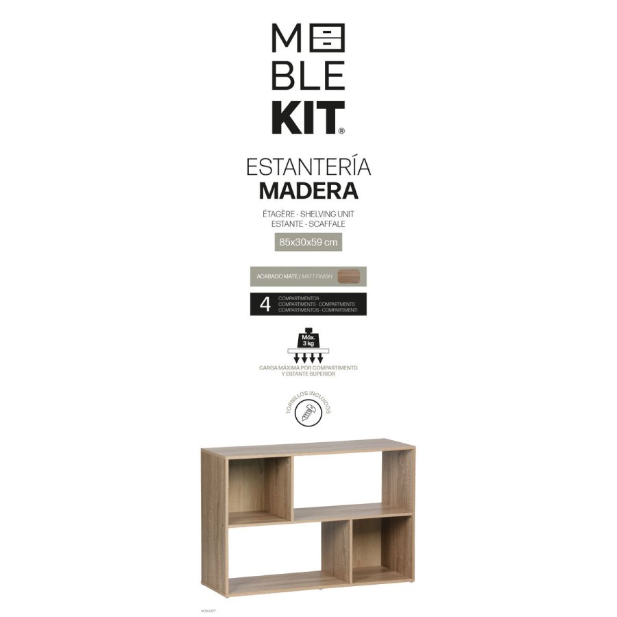 Hylder MobleKit Brun Tr� 85 x 30 x 59 cm #3