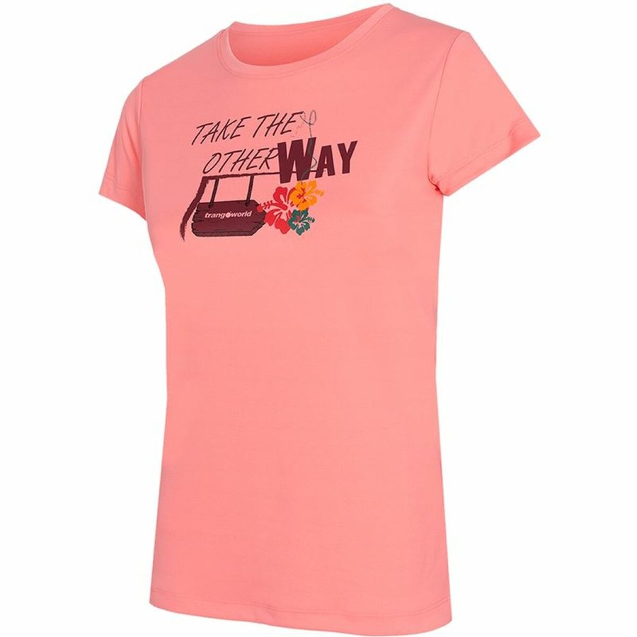 Kortrmet T-shirt til Kvinder Trangoworld Myra Pink #1