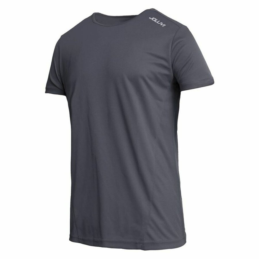Kort�rmet Sport T-shirt Joluvi Runplex Dark #3