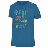 Kortrmet T-shirt til Mnd Joluvi Climbing Elements Bl #1