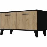 Skostativ THEO  Brun Sort Hrast Melamin 100 x 40 x 52 cm #1