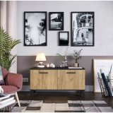 Skostativ THEO  Brun Sort Hrast Melamin 100 x 40 x 52 cm #5