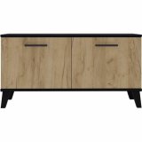 Skostativ THEO  Brun Sort Hrast Melamin 100 x 40 x 52 cm #9