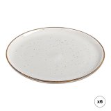 Flad Plade Ovenza Hvid Porcel�n � 25 cm (6 enheder) #1