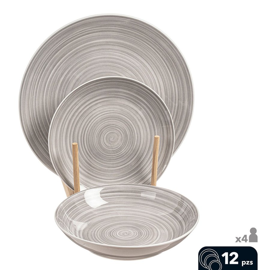 Kinesisk porceln Caison Sakura Brun Gr Porceln 12 Dele #2