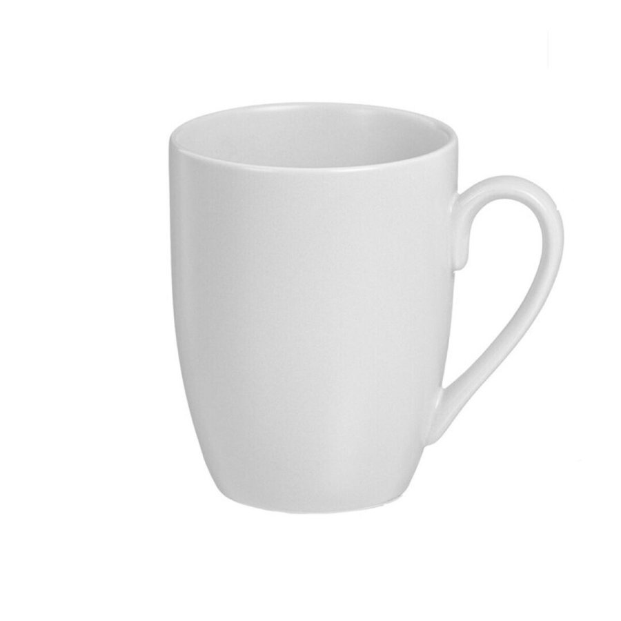 St med 6 kopper Caison Hvid Porceln 350 ml Mat overflade #1