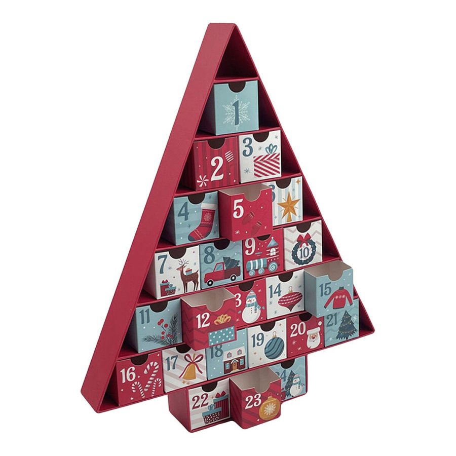 Adventskalender 32,5 X 5 X 39 CM Rd Jul Juletr #1