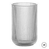 Glass�t Ovenza Krystal Med relief Stribet 430 ml 6 enheder #1