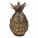 Lysestage Alexandra House Living Gylden Jern 18 x 28 x 18 cm Ananas #1
