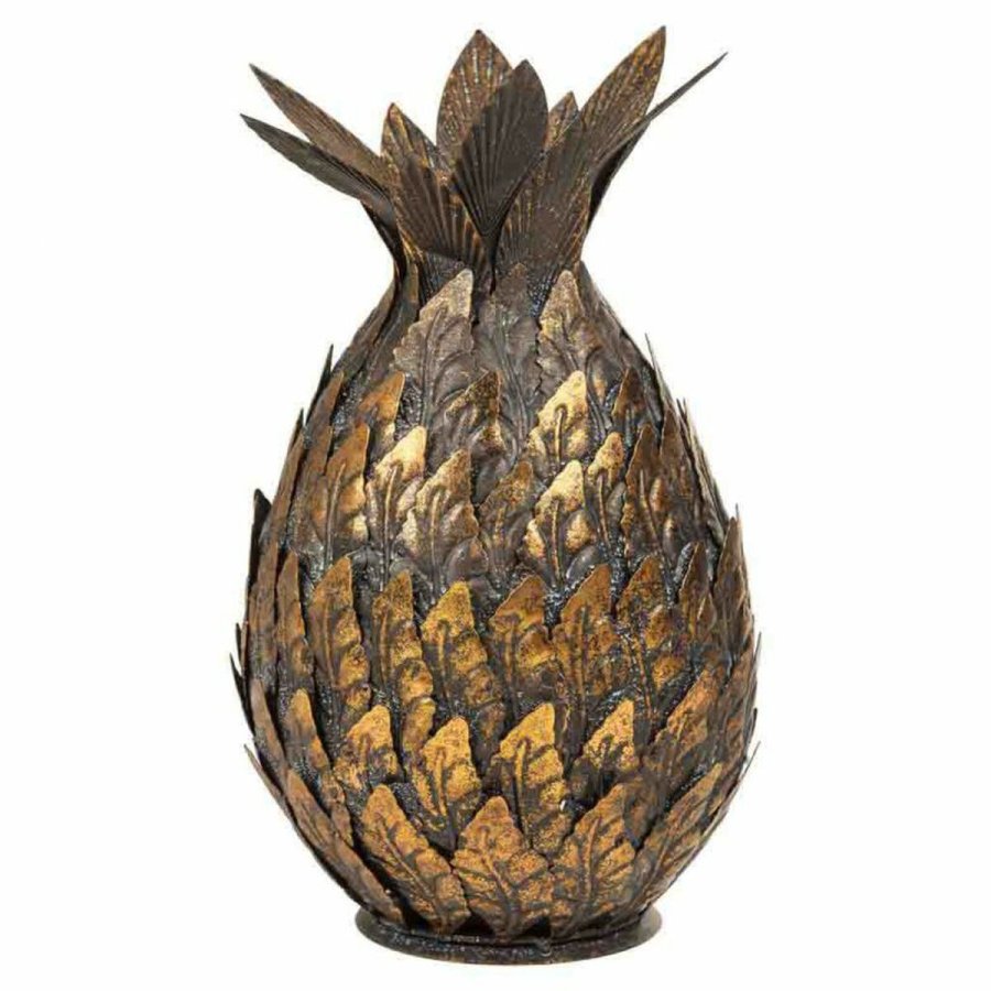 Lysestage Alexandra House Living Gylden Jern 18 x 28 x 18 cm Ananas #3