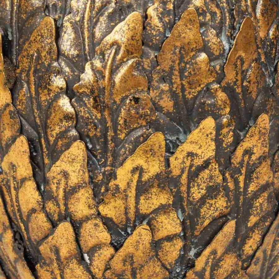 Lysestage Alexandra House Living Gylden Jern 15 x 26 x 15 cm Ananas #5