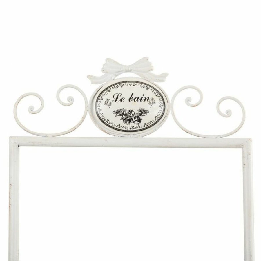 Fritstende hndkldestativ Alexandra House Living Hvid Jern 51 x 148 x 39 cm #9