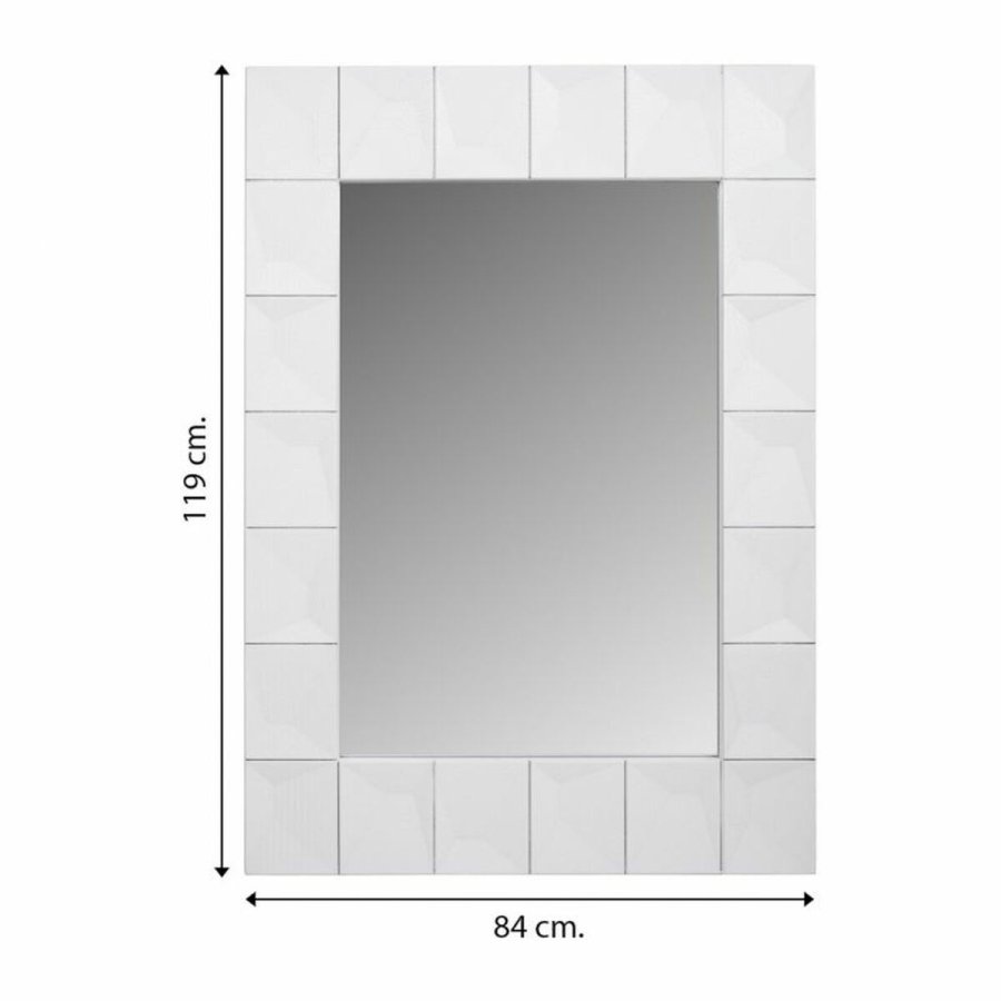 Vgspejl Alexandra House Living Hvid 4 x 119 x 84 cm Rektangulr #16