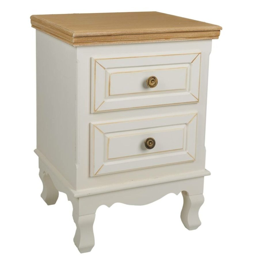 Natbord Alexandra House Living Hvid Natur 33 x 53 x 37 cm #1