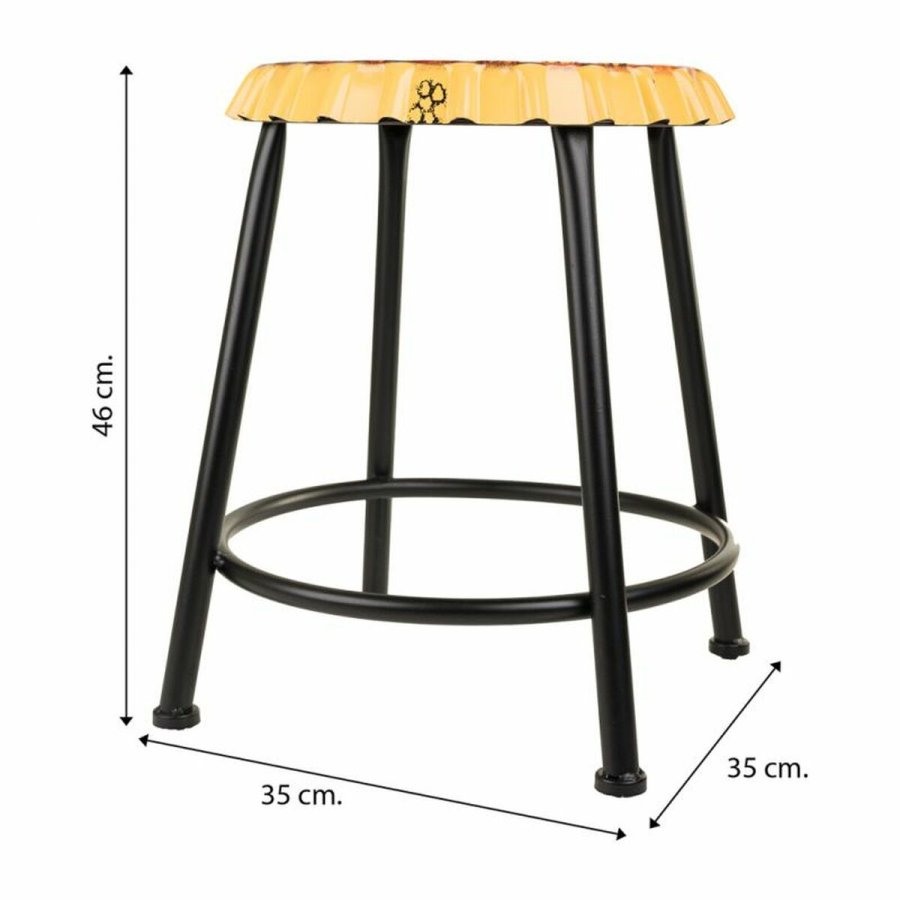 Taburet Alexandra House Living Metal Jern 35 x 46 x 35 cm #16