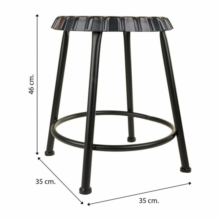 Taburet Alexandra House Living Metal Jern 35 x 46 x 35 cm #16