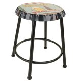 Taburet Alexandra House Living Metal Jern 35 x 46 x 35 cm #1