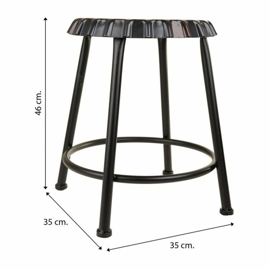 Taburet Alexandra House Living Metal Jern 35 x 46 x 35 cm #16