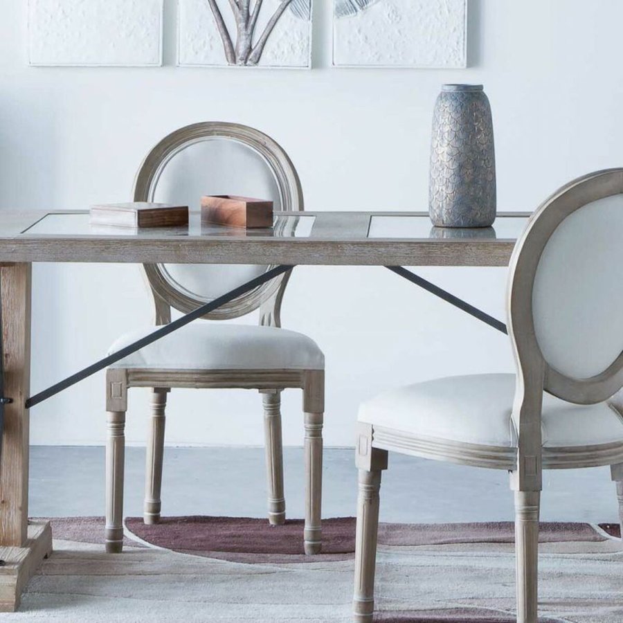 Spisebordsstol Alexandra House Living Beige 46 x 96 x 48 cm #2