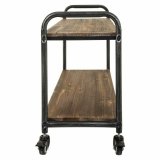 Hylder Alexandra House Living Brun Gr Tr Metal 34 x 58 x 98 cm Med hjul #2