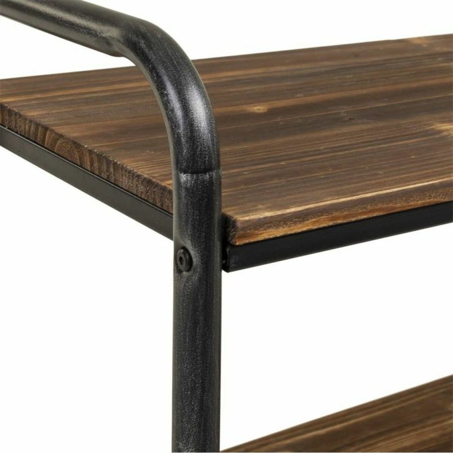 Hylder Alexandra House Living Brun Gr Tr Metal 34 x 58 x 98 cm Med hjul #5