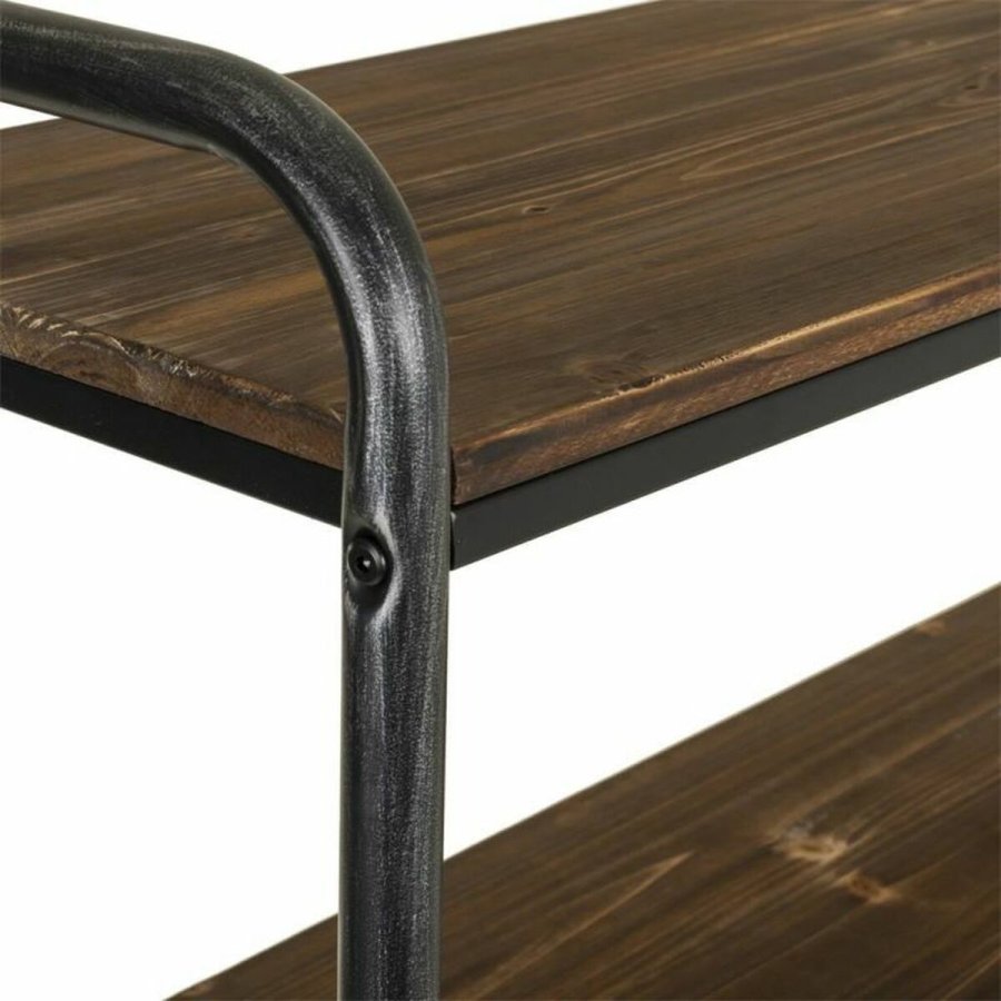 Hylder Alexandra House Living Brun Gr Tr Metal 34 x 129 x 98 cm Med hjul #4