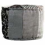 Puf Alexandra House Living Hvid Sort 50 x 40 x 50 cm #11