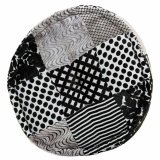 Puf Alexandra House Living Hvid Sort 50 x 40 x 50 cm #16