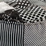 Puf Alexandra House Living Hvid Sort 50 x 40 x 50 cm #21