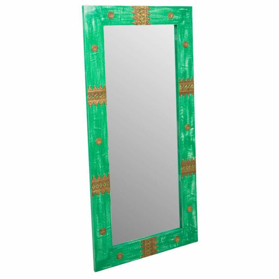 Vgspejl Alexandra House Living Grn Gylden 1 x 113 x 52 cm Rektangulr #1