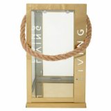 Laantarn Alexandra House Living Guld Glas Rustfrit stl 18 x 30 x 18 cm #4